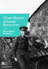 a poster for Oliver Messels Biography with a photo of him in WWII army uniform